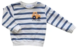 Name it hvid og blåstribet sweatshirt str. 86