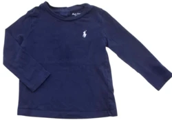 Ralph Lauren mørkeblå langærmet T-shirt str. 80