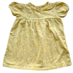 VRS gul kortærmet sommerkjole str. 74