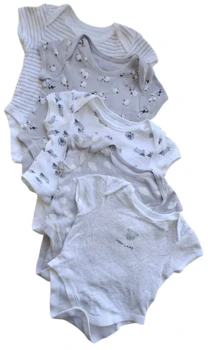 Primark fem kortærmede bodystockings str. 62