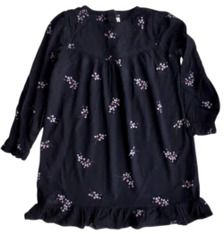 Pomp de lux sort langærmet kjole str. 110-116