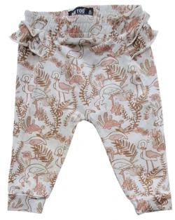 Me Too hvide mønstrede bløde bukser str. 68