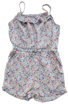 H&M hvid småblomstret sommer dragt str. 110