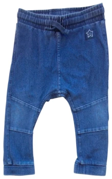 H&M blå elastiske denimbukser str.80