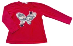 Scar girls rød langærmet bluse str. 110