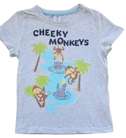 Kiki & koko lysegrå kortærmet T-shirt str. 110