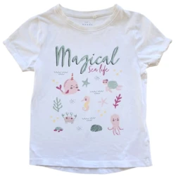 Name it hvid kortærmet T-shirt str. 110