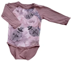Me too mørke rosa langærmet body str. 68