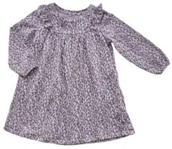 Name it lyslilla småblomstret langærmet kjole str. 104