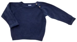 VRS mørkeblå vaflet langærmet sweatshirt str. 92
