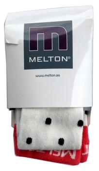 Nye Melton hvide strømpebukser med sorte prikker