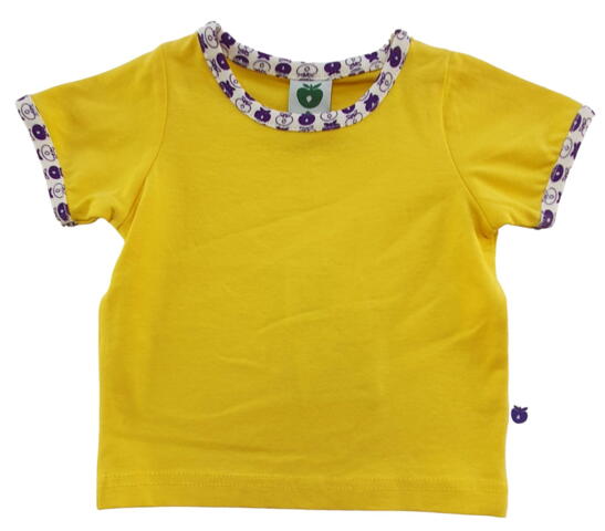 Ny Småfolk gul kortærmet T-shirts str. 62-80