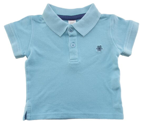 Zara lyseblå kortærmet polo T-shirts str. 68