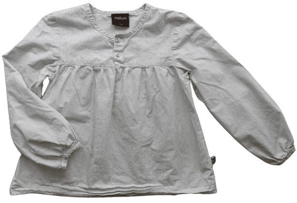 Pomp de lux råhvid stribet skjorte str. 7-8 år