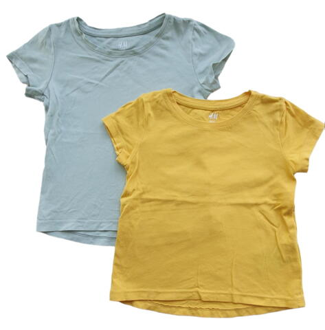 H&M to kortærmede pige T-shirts str. 92