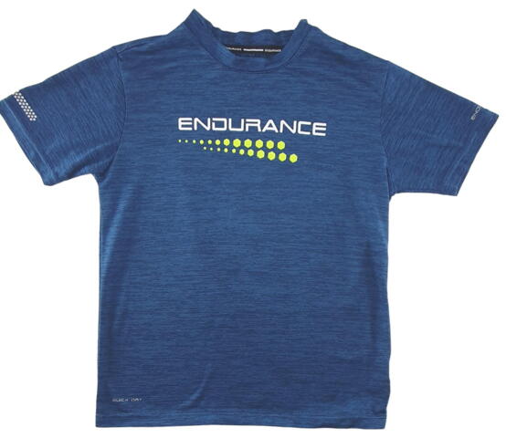 Endurance blåmeleret kortærmet T-shirt str. 10