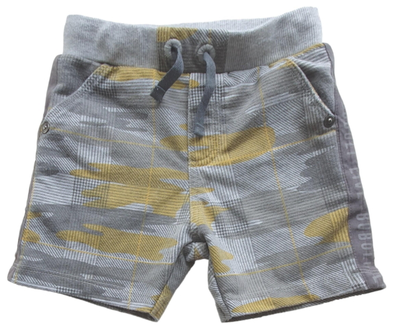 Boboli lysegrå mønstrede sweat shorts str. 86