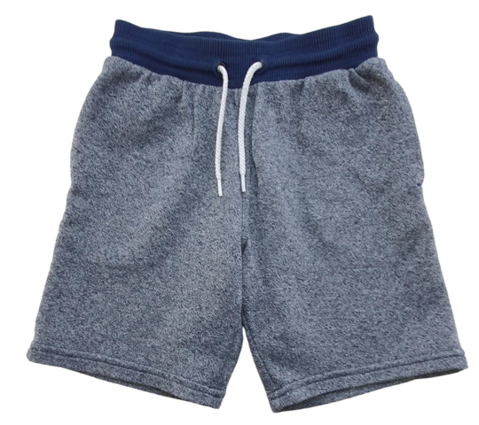 H&M blåmelerede sweat-shorts str. 116