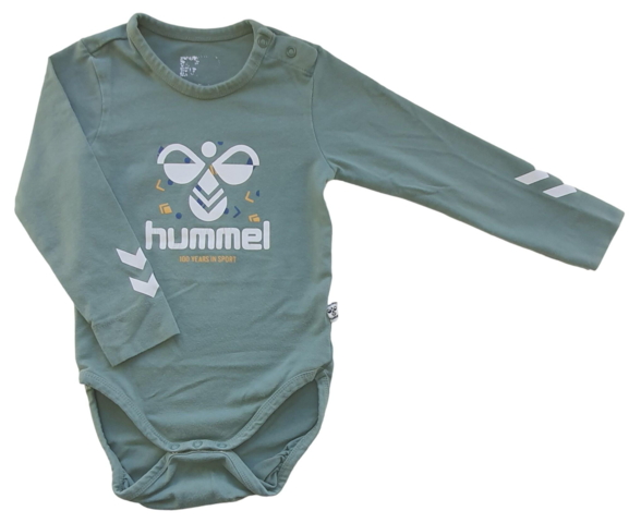 Hummel grøn langærmet body str. 86