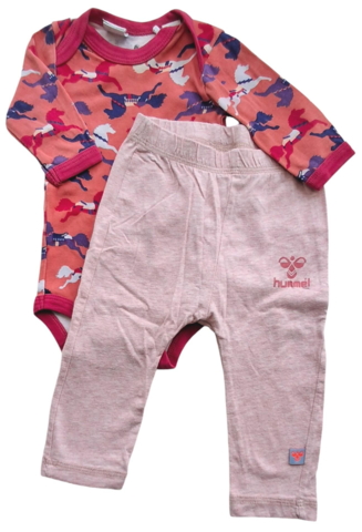 Hummel rosa leggings og Fred's world body str. 62