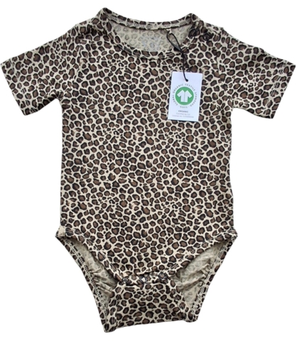 Ny VRS beige mønstret kortærmet body str. 74
