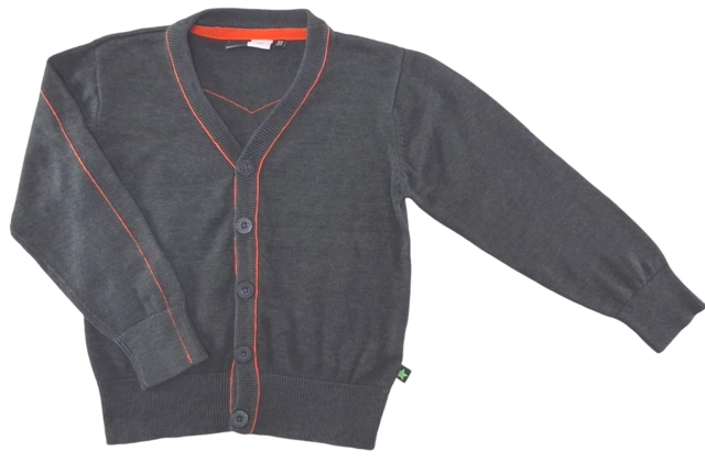 Molo mørkegrå finstrikket cardigan str. 98-104