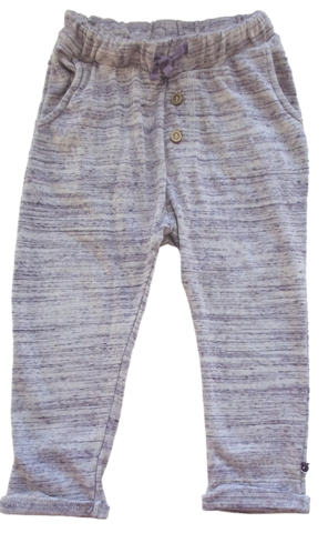 Småfolk råhvide og lilla sweatpants str. 98-104