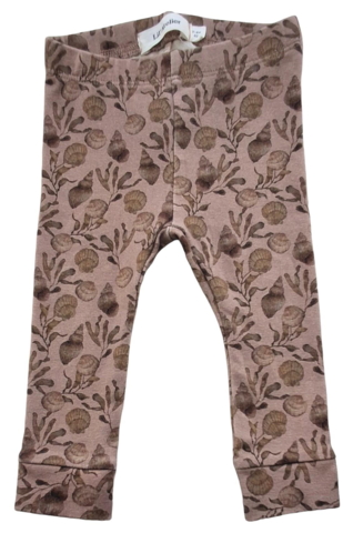 Nye Lil'Atelier rødbrune blomstrede leggings str. 62