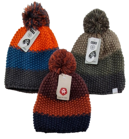 Nye Color kids perlestrikkede huer