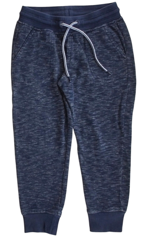 H&M mørkeblå melerede sweatpants str.110