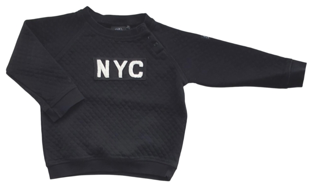 Petit langærmet sort sweatshirt str. 86