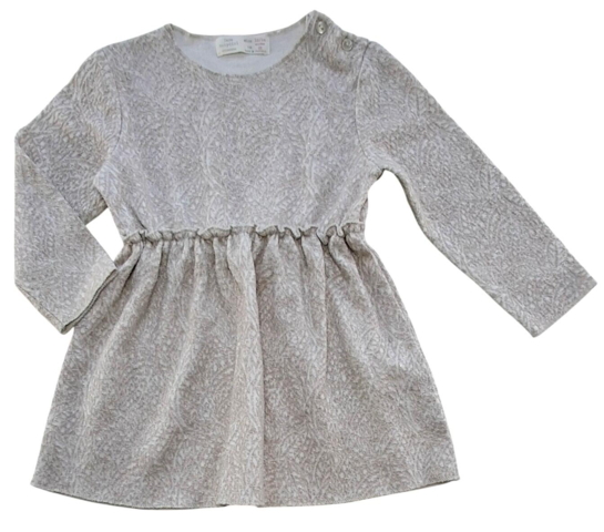 Zara babygirl beige glimmer kjole str. 92