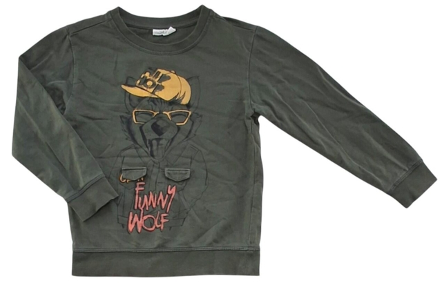 OVS mørkegrøn langærmet sweatshirt str. 110