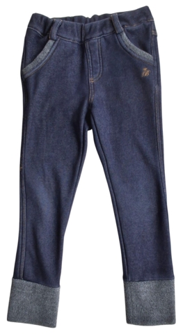 Bambino blå forede leggings str. 120
