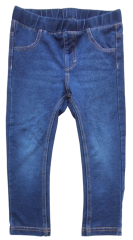 H&M blå tynde denim-look leggings str. 92