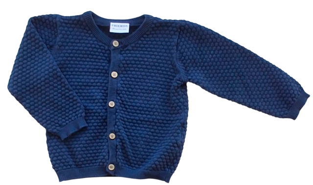 Friends mørkeblå finstrikket cardigan str. 92