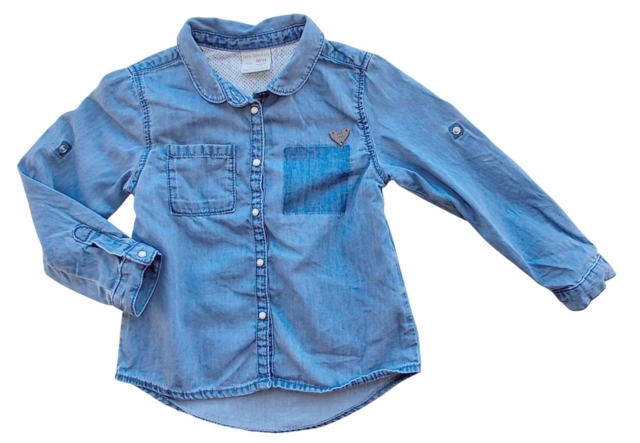 Zara babygirl blå tynd denimskjorte str. 92