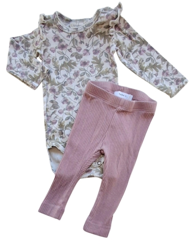 Lil'Atelier body og rosa Name it bukser str. 62