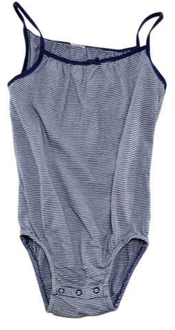 H&M blå og hvidstribet body-top str. 98
