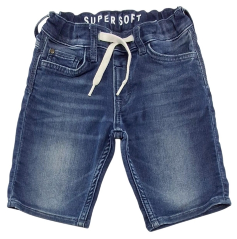 H&M blå super soft slimfit denim shorts str. 104