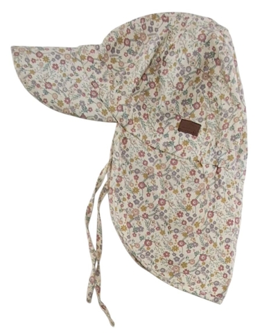 Melton lysegul småblomstret sommerhat str. 55 cm