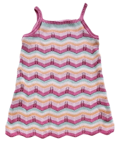 Zara pink stribet strikket ærmeløs kjole str. 92