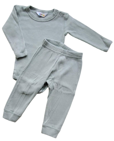 Joha lysegrønt rib babysæt str. 68-74