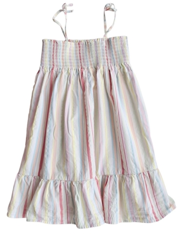 H&M råhvid stribet sommerkjole str. 104