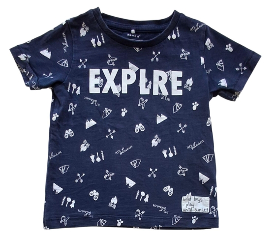 Name it mørkeblå kortærmet T-shirt str. 92