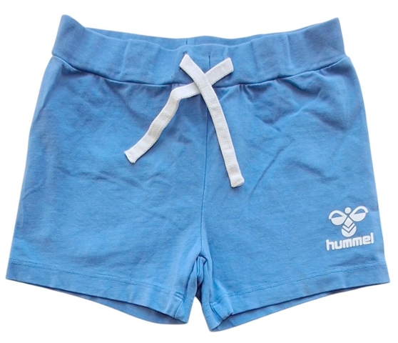 Hummel blå bløde bomulds shorts str. 104