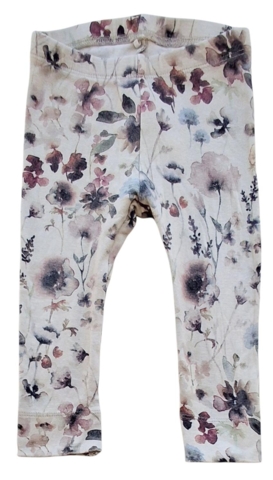 Name it beige blomstrede leggings str. 74