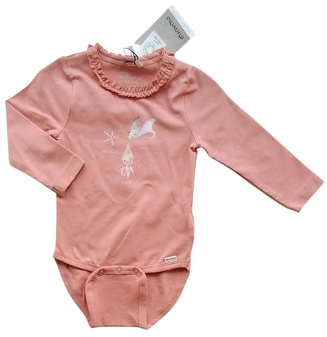 Ny Minymo orange langærmet body str. 68