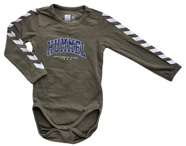 Hummel langærmet armygrøn body str. 92