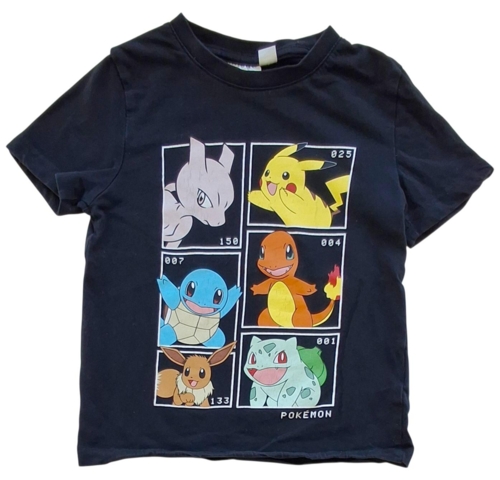 Pokemon sort kortærmet T-shirt str. 98-104